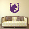 Horseshoe Wall Decal - Mare and Foal - Vinyl Sticker Design for Home Decor, Bedroom or Living Room Decoration