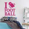 I Love Football Wall Decal with Heart