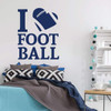I Love Football Wall Decal with Heart