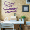 Inspirational Quotes - Easy Like Sunday Mornin' - Fun Wall Decor for Bedroom, Living Room, Dorm or Studio