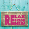 Inspirational Quotes - Relax Refresh Renew - Fun Wall Decor for Bedroom, Living Room, Dorm or Studio