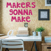Inspirational Wall Art - Vinyl Wall Decal Motivational Quote: Makers Gonna Make - Teen Wall Decor for Bedroom, Living Room, Craft Room or Office Decor.