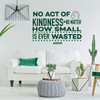 Inspirational Wall Decal - No Act Of Kindness - Vinyl Art for Home, Bedroom or Living Room Decor