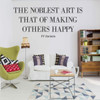 Inspirational Wall Decal - PT Barnum Quote 'Making Others Happy' - Vinyl Sticker Art Decoration for Home, Bedroom or Living Room Decor