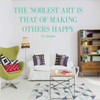 Inspirational Wall Decal - PT Barnum Quote 'Making Others Happy' - Vinyl Sticker Art Decoration for Home, Bedroom or Living Room Decor