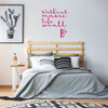 Inspirational Wall Decal - Without Music Life Would B Flat - Musician Gifts for Bedroom, Playroom or Studio Room Decoration
