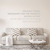 Inspirational Wall Decor - The Only Thing Necessary For Triumph - Vinyl Decal Art for Home, Bedroom or Living Room Decoration