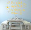 Kitchen Wall Decal Quote - "The Secret Ingredient Is Always Love" - Farmhouse Vinyl Sticker Decoration for Home or Dining Room Decor