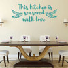Kitchen Wall Sign - This Kitchen Is Seasoned With Love - Farmhouse Style Dining Room Decoration and Wall Decor