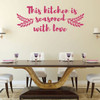 Kitchen Wall Sign - This Kitchen Is Seasoned With Love - Farmhouse Style Dining Room Decoration and Wall Decor