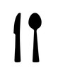 Knife and Spoon Wall Decal - Kitchen or Restaurant Themed Vinyl Decor