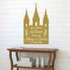 LDS Wall Art - Salt Lake Temple - Personalized Wall Decor, Christian Wall Decal for Home