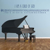 LDS Wall Decal - I Am A Child Of God - Music Room Vinyl Decoration for Home, Bedroom or Living Room Decor
