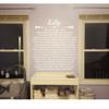 Lily Name Decor - Song Lyrics Vinyl Design - Vinyl Wall Decoration For Nursery, Girl's Bedroom or Playroom