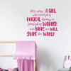 Little Girls Room Vinyl Quote Decal ' 'Here Sleeps A Girl' - Bedroom, Nursery - Large and Small Sizes Available
