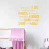 Little Girls Room Vinyl Quote Decal ' 'Here Sleeps A Girl' - Bedroom, Nursery - Large and Small Sizes Available