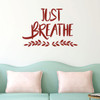Living Room Wall Decal - Just Breathe - Vinyl Art Decoration for Family Room, Bedroom or Home Decor
