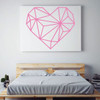 Love Wall Decal - Geometric Heart Decor - Vinyl Decoration for Bedroom, Home, Living Room or Family Room
