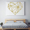 Love Wall Decal - Geometric Heart Decor - Vinyl Decoration for Bedroom, Home, Living Room or Family Room