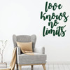 Love Wall Decal - Love Knows No Limits - Vinyl Decoration For Living, Family Room or Home Decor