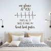 Love Wall Decal - One Glance At You That's all It Takes - Vinyl Sticker Bedroom Decor, Home, Living Room or Family Room Decoration