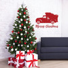 Merry Christmas Wall Decal - Chevy Truck with Pine Tree - Holiday Vinyl Decor for Living Room or Home Decoration