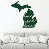 Michigan Wall Decor - Sweet Home - State Silhouette Vinyl Sticker Decal Art for Home, Living Room or Family Room Decoration