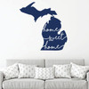 Michigan Wall Decor - Sweet Home - State Silhouette Vinyl Sticker Decal Art for Home, Living Room or Family Room Decoration