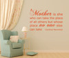 Mother's Day Gifts - A Mother is she who can take the place of all others but whose place no one else can take - Perfect Gift For Mom, Best Mom Gift, Vinyl Wall Art Decal Sticker For Mother's Day