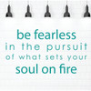 Motivational Quote - Fearless wall Decal - The Pursuit - Motivational Wall Decor for Bedroom, Living Room, Dorm or Home Decoration