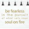 Motivational Quote - Fearless wall Decal - The Pursuit - Motivational Wall Decor for Bedroom, Living Room, Dorm or Home Decoration