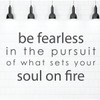 Motivational Quote - Fearless wall Decal - The Pursuit - Motivational Wall Decor for Bedroom, Living Room, Dorm or Home Decoration