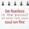 Motivational Quote - Fearless wall Decal - The Pursuit - Motivational Wall Decor for Bedroom, Living Room, Dorm or Home Decoration