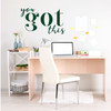 Motivational Wall Sticker Vinyl Quote: 'You Got This' Lettering Decor for Office, Living Room, Bedroom - Available in Small and Large Sizes, 25 Bright Colors