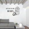Movie Wall Art -"Let's Go To The Movies" Wall Decal With Popcorn Bag and Tickets - Vinyl Wall Decoration for Home, Office, Theater