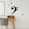Music Wall Decal - Bass Clef Symbol - Musician Gifts for Bedroom, Playroom or Studio Room Decoration