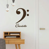 Music Wall Decal - Bass Clef Symbol - Musician Gifts for Bedroom, Playroom or Studio Room Decoration
