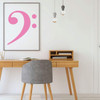 Music Wall Decal - Bass Clef Symbol - Musician Gifts for Bedroom, Playroom or Studio Room Decoration