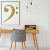 Music Wall Decal - Bass Clef Symbol - Musician Gifts for Bedroom, Playroom or Studio Room Decoration
