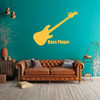 Music Wall Decor - Bass Guitar Wall Decal - Music Studio Decor - Vinyl Wall Decorations for Home Decor, Bedroom or Playroom - Musicians Gift.