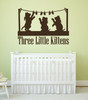 Nursery Rhyme Wall Decals - Three Little Kittens - Nursery Wall Decor, Playroom Decor, Vinyl Wall Decals for the Playroom, Preschool, and Baby Nursery Wall Decals
