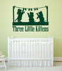Nursery Rhyme Wall Decals - Three Little Kittens - Nursery Wall Decor, Playroom Decor, Vinyl Wall Decals for the Playroom, Preschool, and Baby Nursery Wall Decals