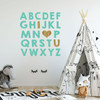 Nursery Wall Decal - Alphabet Letters I Love You - Vinyl Decor For Children's Bedroom or Playroom