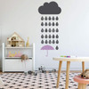 Nursery Wall Decal - Cloud With Rain Drops - Alphabet Vinyl Decor for Baby's Room, Bedroom or Play Room