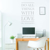 Og Mandino Family Wall Decal - Do All Things With Love - Inspirational Vinyl Art for Home, Bedroom or Living Room Decor