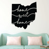Ohio Wall Decal - Home Sweet Home - State Silhouette Vinyl Art for Home Decor, Living Room or Family Room Decoration