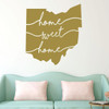 Ohio Wall Decal - Home Sweet Home - State Silhouette Vinyl Art for Home Decor, Living Room or Family Room Decoration