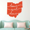 Ohio Wall Decal - Home Sweet Home - State Silhouette Vinyl Art for Home Decor, Living Room or Family Room Decoration