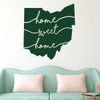 Ohio Wall Decal - Home Sweet Home - State Silhouette Vinyl Art for Home Decor, Living Room or Family Room Decoration
