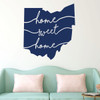 Ohio Wall Decal - Home Sweet Home - State Silhouette Vinyl Art for Home Decor, Living Room or Family Room Decoration